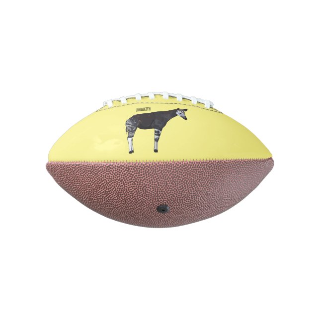 Balón De Fútbol Americano ilustración de dibujos animados de okapi (Girado 270)