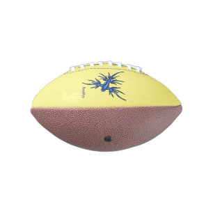 Balón De Fútbol Americano Ilustracion de dragón azul