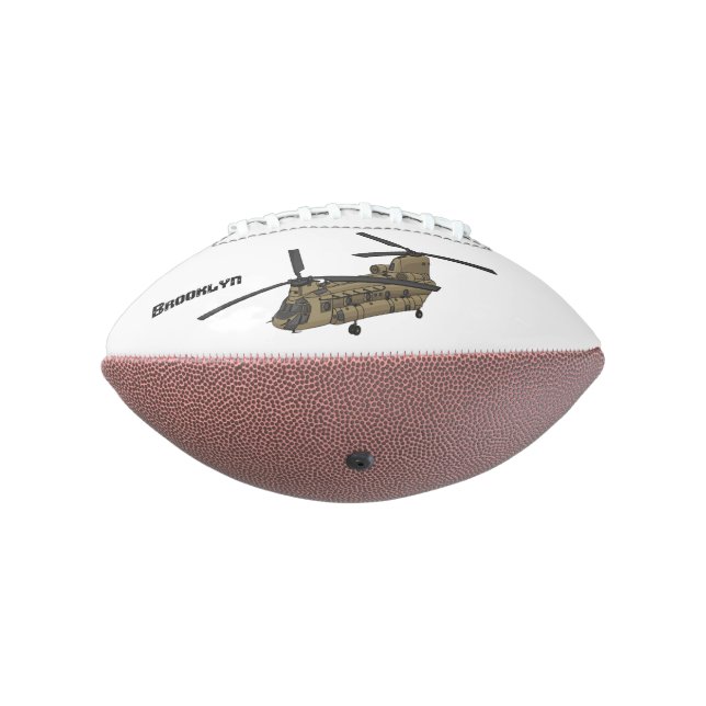 Balón De Fútbol Americano Ilustracion de helicópteros militares de Chinook (Girado 270)