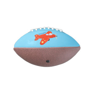 Balón De Fútbol Americano Ilustracion de personalizado de avión rojo con vue