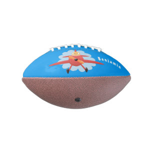 Balón De Fútbol Americano Ilustracion de personalizado de avión rojo que vue
