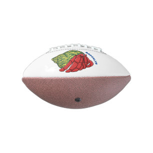 Balón De Fútbol Americano Ilustracion de personalizado de cangrejo ermitaño