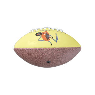 Balón De Fútbol Americano Ilustracion de personalizado de carretilla naranja