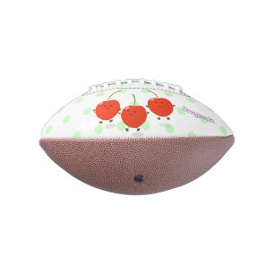 Balón De Fútbol Americano Ilustracion de personalizado de cerezas rojas de s