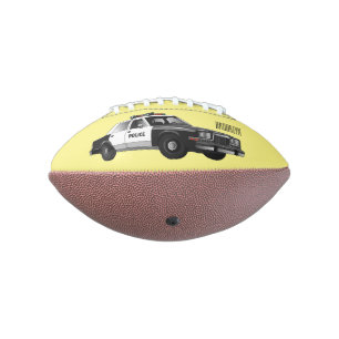 Balón De Fútbol Americano Ilustracion de personalizado de coches de policía