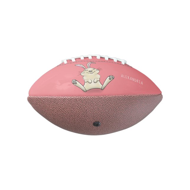 Balón De Fútbol Americano Ilustracion de personalizado de conejo de conejo d (Girado 270)