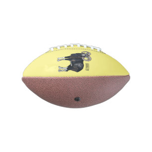 Balón De Fútbol Americano Ilustracion de personalizado de ovino Mouflon