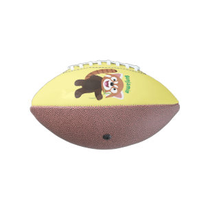 Balón De Fútbol Americano Ilustracion de personalizado de panda rojo
