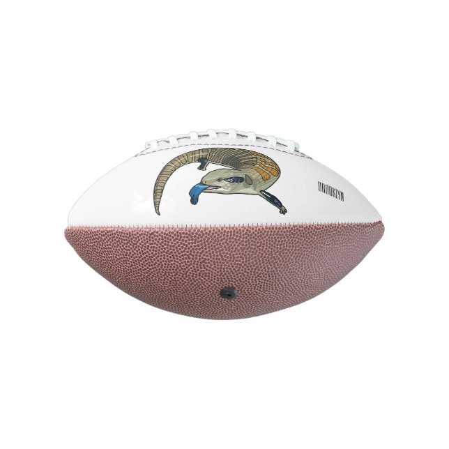Balón De Fútbol Americano Ilustracion de personalizado de piel de tono azul (Girado 270)