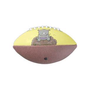 Balón De Fútbol Americano Ilustracion de personalizado de rinocerontes