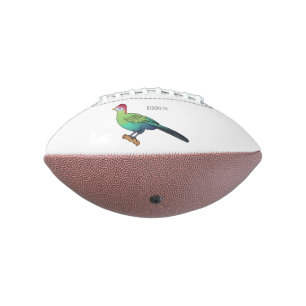 Balón De Fútbol Americano Ilustracion de personalizado de turaco de crema ro