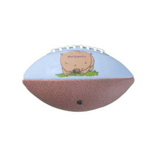 Balón De Fútbol Americano Ilustracion de personalizado de wombat para bebé l