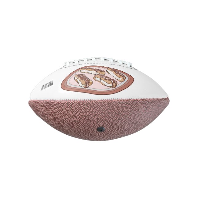 Balón De Fútbol Americano Ilustracion de personalizado eclair de chocolate (Girado 270)
