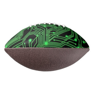 Balón De Fútbol Americano Ilustracion de resumen de la placa del circuito ve