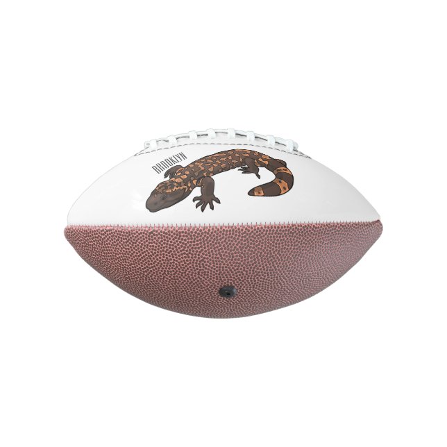 Balón De Fútbol Americano Ilustracion monstruo personalizado Gila (Girado 270)