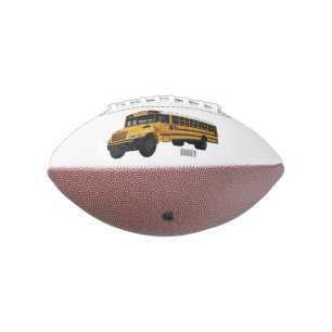 Balón De Fútbol Americano Ilustracion personalizado de autobús escolar
