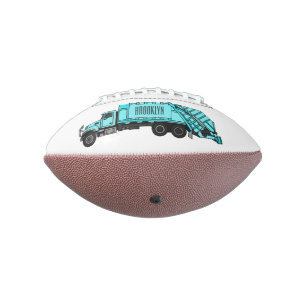 Balón De Fútbol Americano Ilustracion personalizado de camión de basura