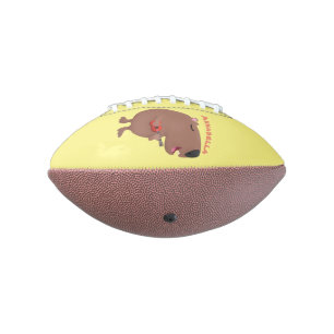 Balón De Fútbol Americano Ilustracion personalizado de capybara ukulele cant