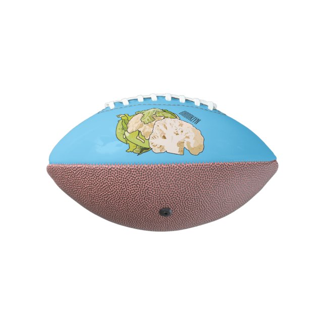 Balón De Fútbol Americano Ilustracion personalizado de coliflor (Girado 270)