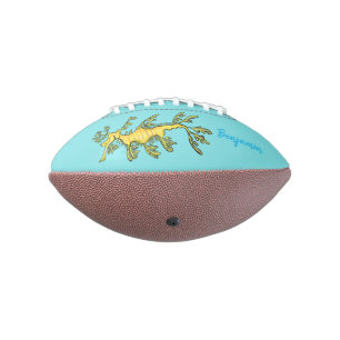 Balón De Fútbol Americano Ilustracion personalizado de dragón marino diverti
