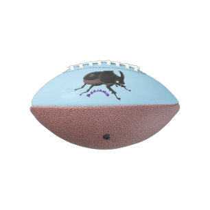 Balón De Fútbol Americano Ilustracion personalizado de escarabajo rinoceront