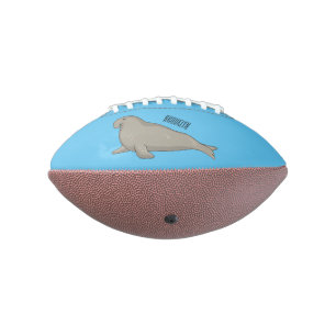 Balón De Fútbol Americano Ilustracion personalizado de focas elefantes
