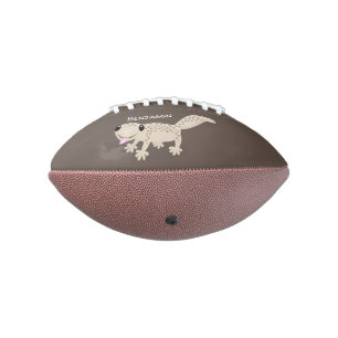 Balón De Fútbol Americano Ilustracion personalizado de gecko de color marrón