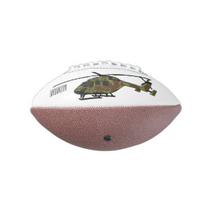 Balón De Fútbol Americano Ilustracion personalizado de helicópteros del ejér
