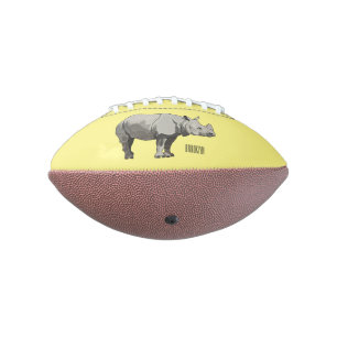 Balón De Fútbol Americano Ilustracion personalizado de Javan rhinoceros