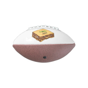 Balón De Fútbol Americano Ilustracion personalizado de Lasagna