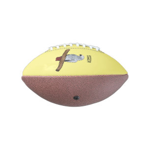 Balón De Fútbol Americano Ilustracion personalizado de loro gris africano