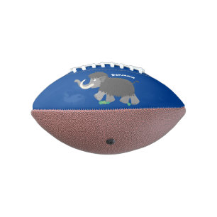 Balón De Fútbol Americano Ilustracion personalizado de mamut torpe