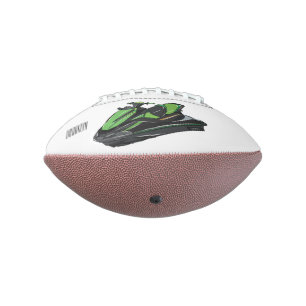 Balón De Fútbol Americano Ilustracion personalizado de moto acuática