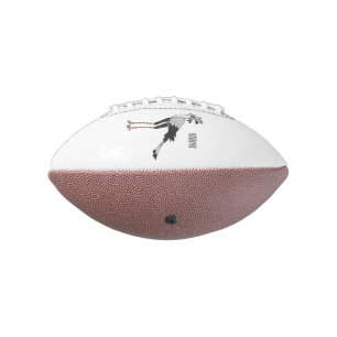 Balón De Fútbol Americano Ilustracion personalizado de pájaro de Secretario