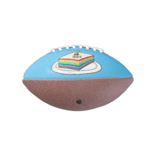 Balón De Fútbol Americano Ilustracion personalizado de pastel de arcoiris