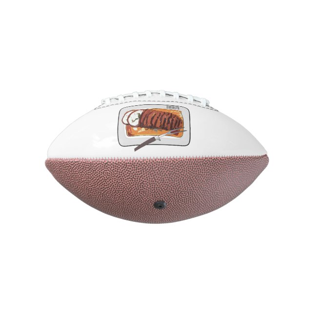 Balón De Fútbol Americano Ilustracion personalizado de pavo asado (Girado 270)