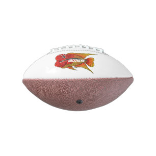 Balón De Fútbol Americano Ilustracion personalizado de peces cíclicos de cue