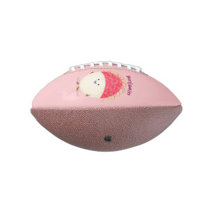 Balón De Fútbol Americano Ilustracion personalizado de rambután rosa suave