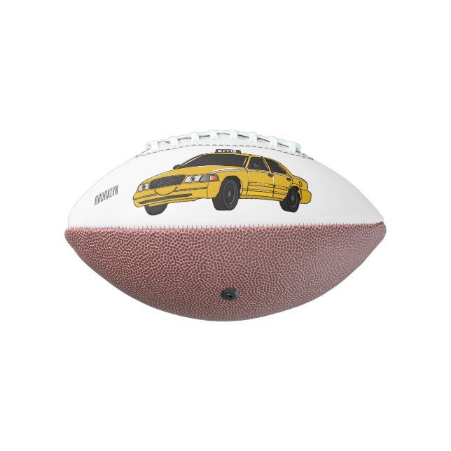 Balón De Fútbol Americano Ilustracion personalizado de taxi (Girado 270)