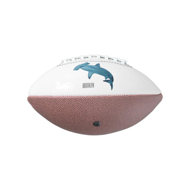 Balón De Fútbol Americano Ilustracion personalizado de tiburón martillo (Girado 270)