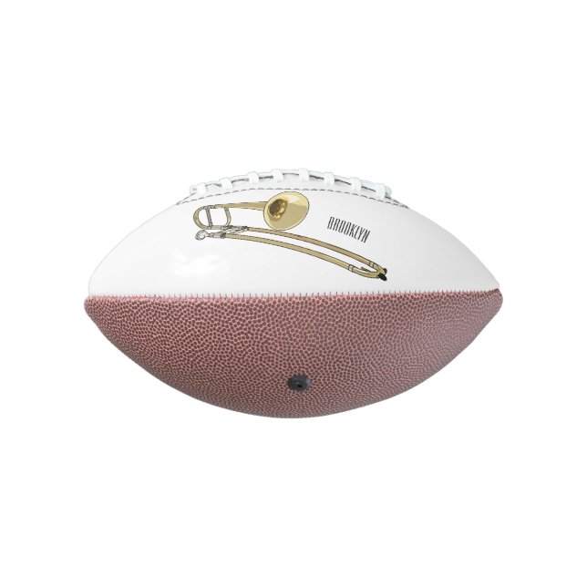 Balón De Fútbol Americano Ilustracion personalizado de Trombone (Girado 270)