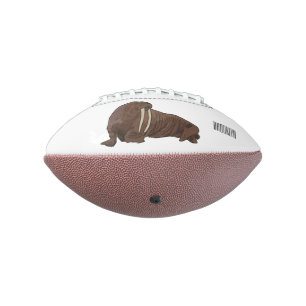 Balón De Fútbol Americano Ilustracion personalizado de Walrus
