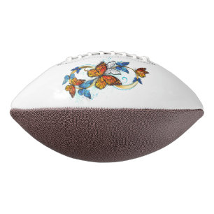 Balón De Fútbol Americano Infinidad de Mariposas Monarca