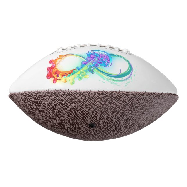 Balón De Fútbol Americano Infinity with Rainbow Jellyfish (Girado 270)