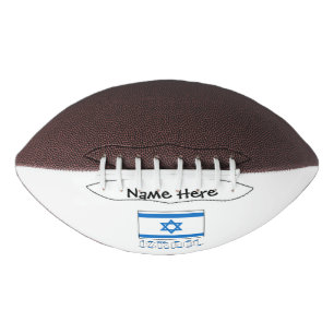 Balón De Fútbol Americano Israel y la bandera israelí con tu nombre
