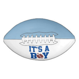 Balón De Fútbol Americano It's A Boy Baby Shower Sports Blue White Signature