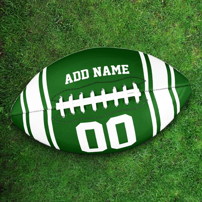 Balón De Fútbol Americano Jersey Green de fútbol|Personalizado blanco (Subido por el creador)