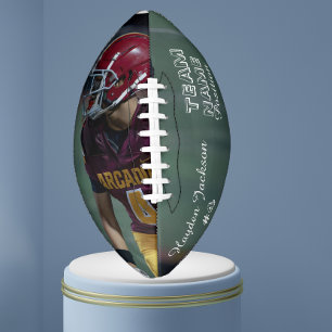 Balón De Fútbol Americano Jugador de fútbol con foto personalizada papá