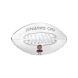 Balón De Fútbol Americano jugador de fútbol retro vintage púrpura negro simp