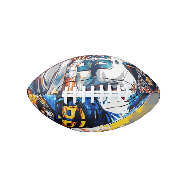 Balón De Fútbol Americano Jugadores De Fútbol (Anverso)